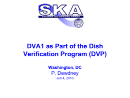 DVA Context & DVP Goals Washington, DC P. Dewdney Apr 15, …