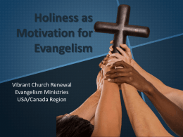 Holiness as Motivation