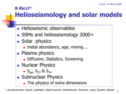 Helioseismology and nuclear reactions in the sun