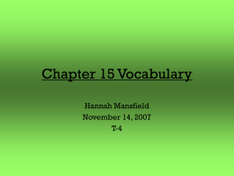 Chapter 15 Vocabulary - Laconia School District