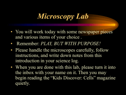 Microscopy Lab - East Middle School
