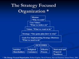 The Strategy Focused Organization