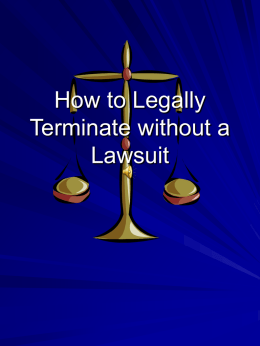 How to Legally Terminate without a Lawsuit