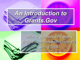 An Introduction to Grants.Gov