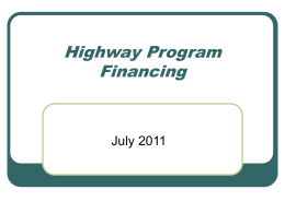 Highway Program Financing - MTPA