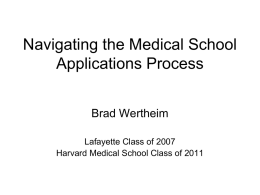 Getting in to Medical School