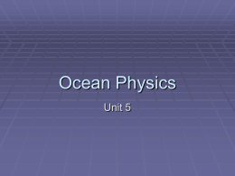 Ocean Physics - THS Aquatic Science