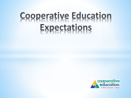 Cooperative Education Expectations