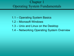 Chapter 1 Operating System Fundamentals