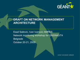 DRAFT ON NETWORK MANAGEMENT ARCHITECTURE