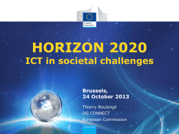 Horizon 2020 ICT Societal Chalenges