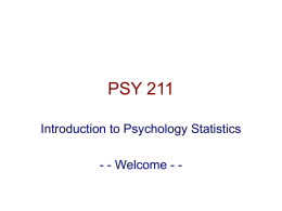 PSY 211 - Michael Hoerger