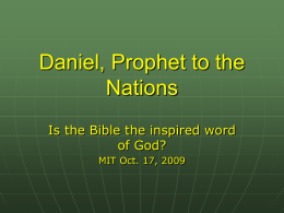 Daniel, Prophet to the Nations