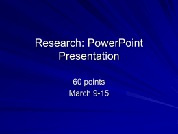 Research: PowerPoint Presentation