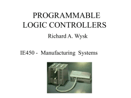 PROGRAMMABLE LOGIC CONTROLLERS