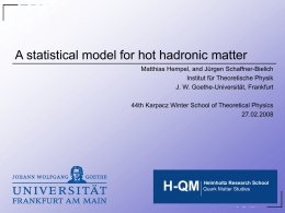 A statistical model for hot hadronic matter