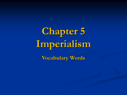 Chapter 4 Imperialism - Niagara Falls City School District