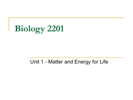 Biology 2201 - Corner Brook Regional High