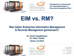 Enterprise Information Management (EIM)