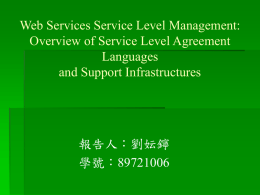 Web Services service level management: overview of service