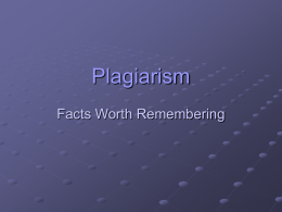 Plagiarism - Pope John Paul II Catholic High School