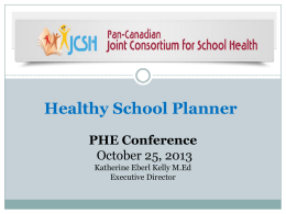 Healthy School Planner