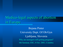 Medico-legal aspects of abortion in Europe