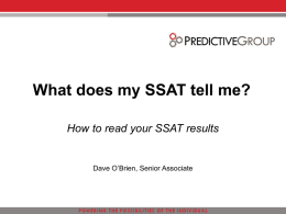 What does my ISAT tell me?