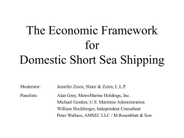 Economic Framework for a Domestic Short Sea Shipping