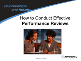 Performance Appraisals How to Conduct Effectively