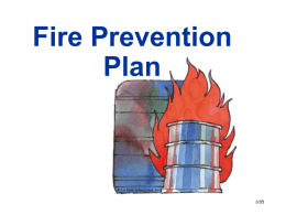 Fire Prevention Plan - Home