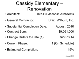 Cassidy Elementary – Renovation