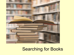 Searching for Books - Carson