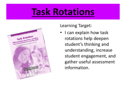 What Can Task Rotation Do for You and Your Students?