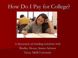 How do I pay for College?