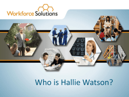 Who Are We - Workforce Solutions