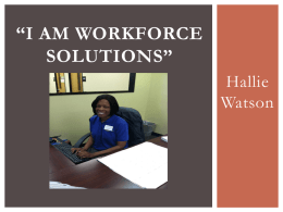 I am workforce solutions”