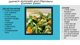 Spinach Avocado and Mandarin Summer Salad
