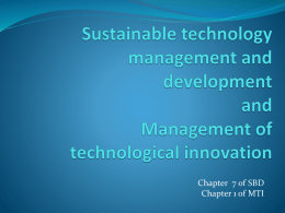 Sustainable technology management and development