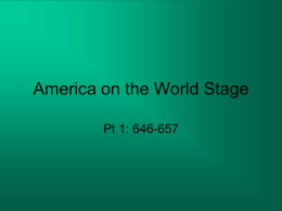 America on the World Stage