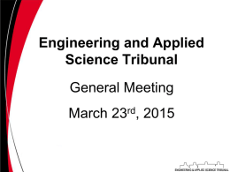 Secretary Report - The UC Engineering and Applied Science