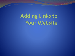 Adding Links to Your Website - Greene Central School District
