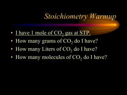 Stoichiometry Review - Mrs. Sasin's Chemistry Class