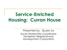 Service-Enriched Housing: Curran House