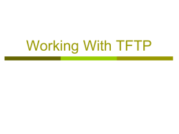 Working with TFTP