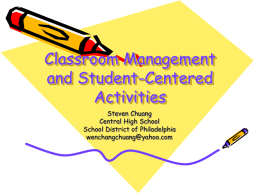 Classroom Management and Student