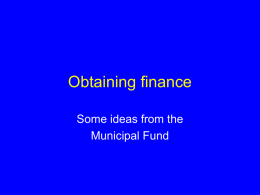Obtaining finance
