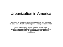 Urbanization in America - whsseariders 2010-2011