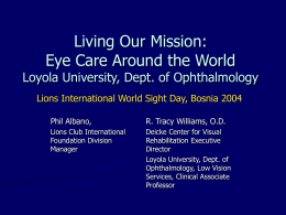 Living Our Mission: Eye Care Around the World Loyola