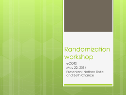 Randomization workshop